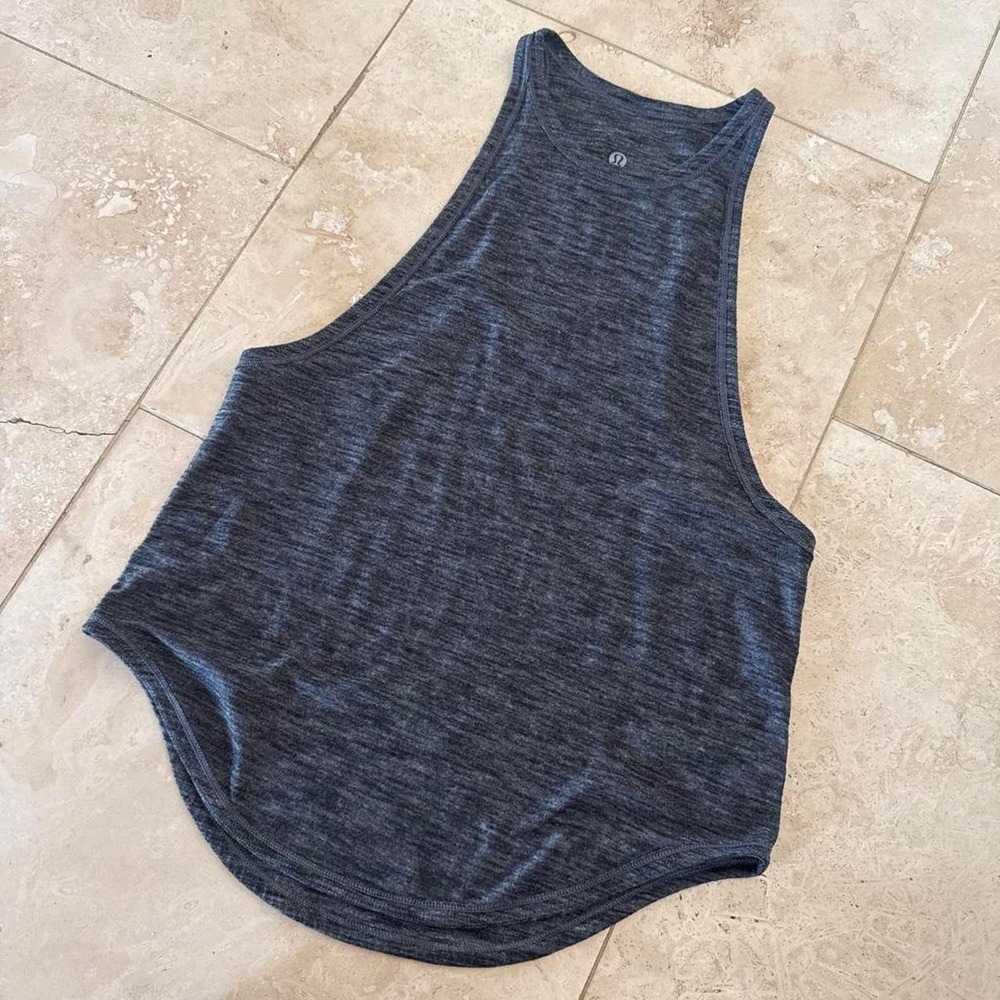 Lululemon dark gray heathered align tank top size S